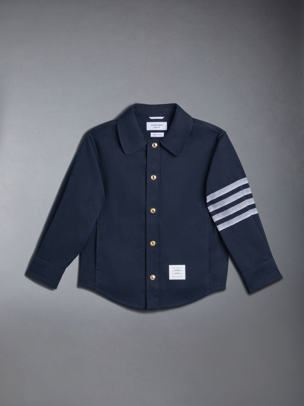 Thom Browne Cotton 4-Bar Shirt Jacken Jungen Blau | UVZ96C20844