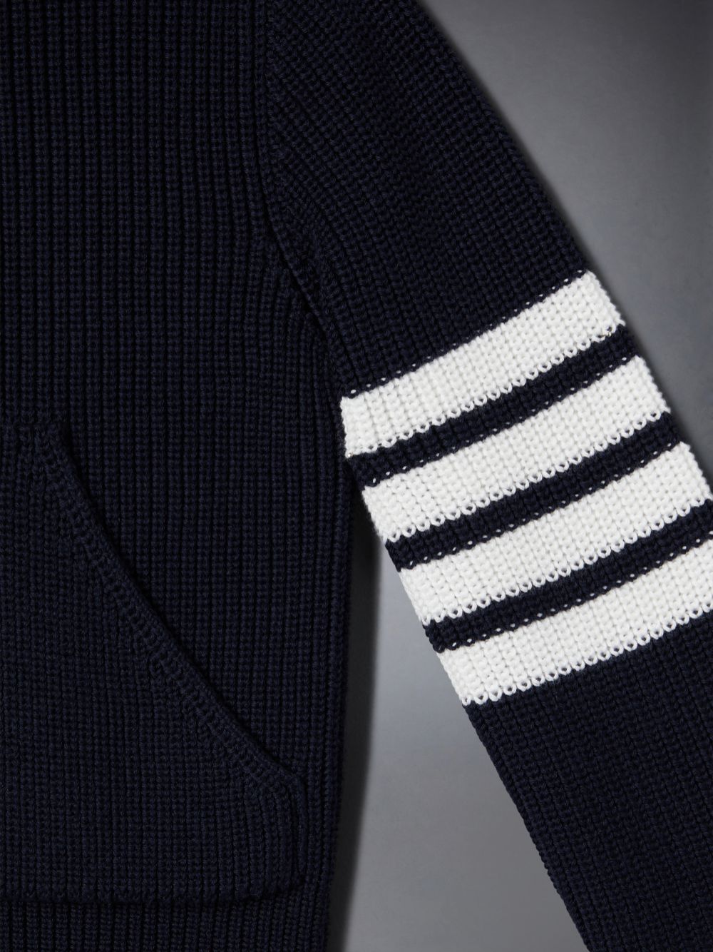 Thom Browne Cotton 4-Bar Zip up Strickjacke Jungen Blau | SOL39D53584