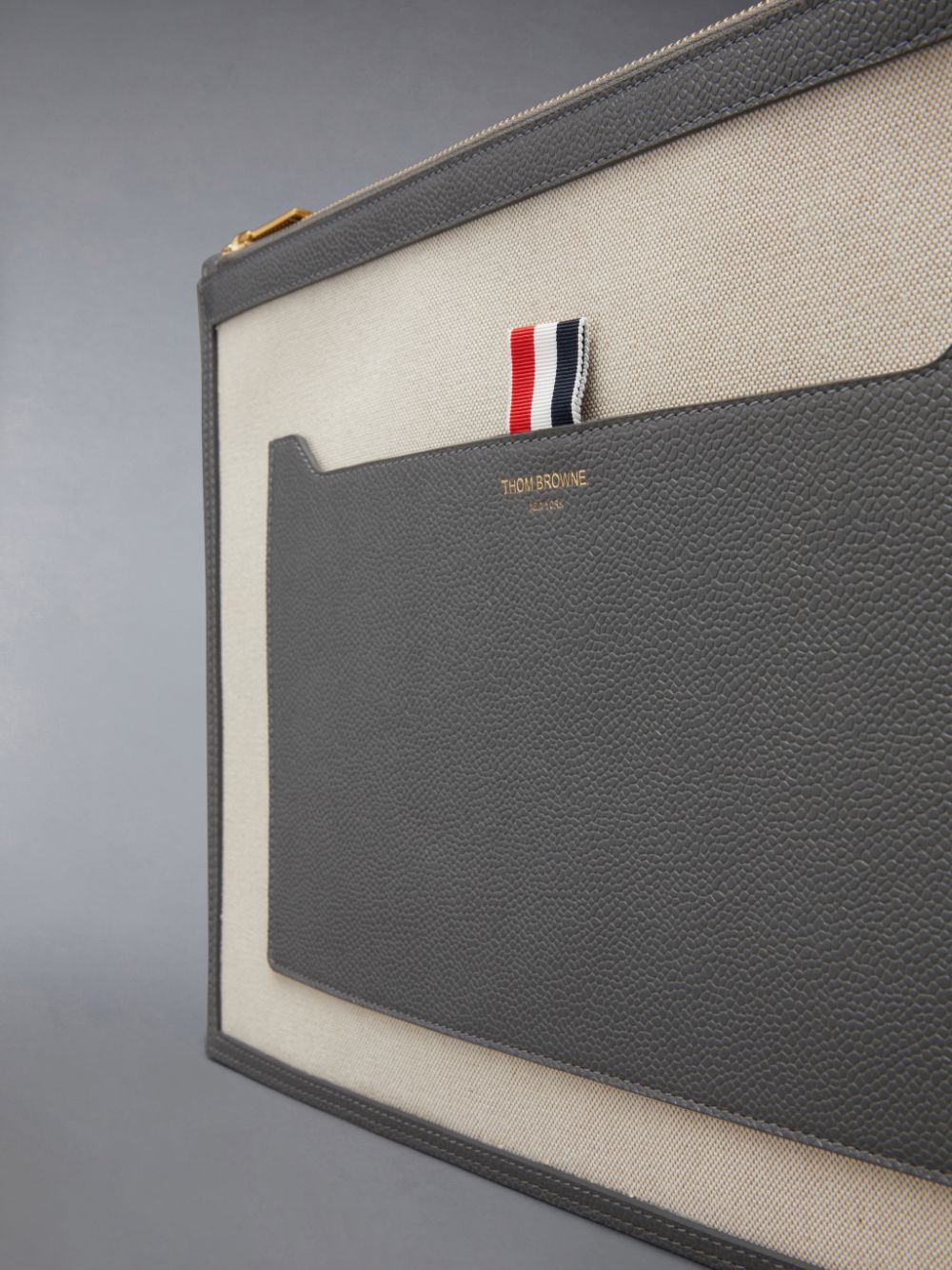 Thom Browne Cotton Canvas Medium Unterarmtasche-Taschen Herren Beige | RPJ03B27024