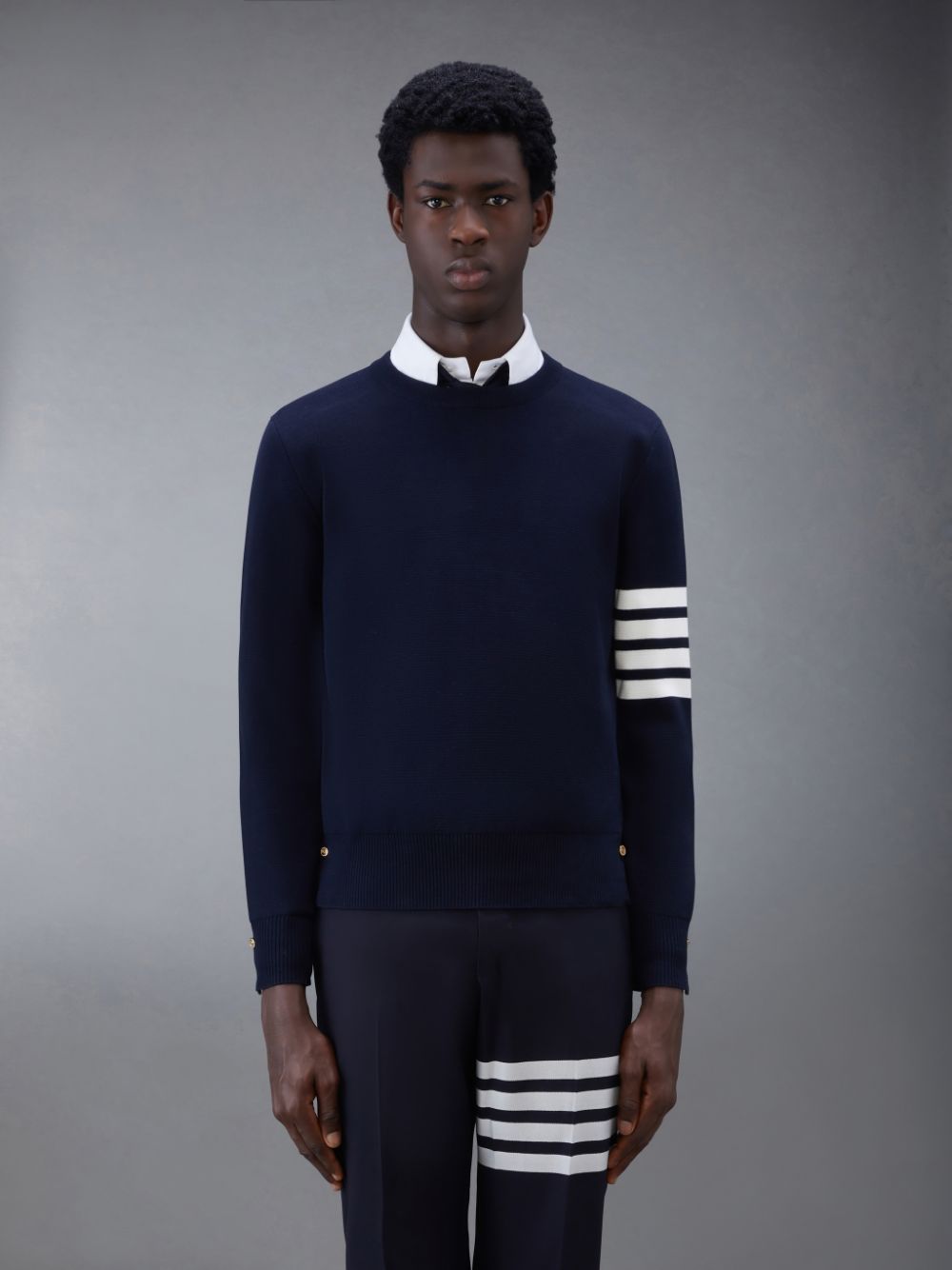 Thom Browne Cotton Crepe Pullover Herren Blau | OXL69V11149