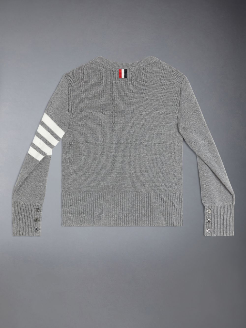 Thom Browne Cotton Milano 4-Bar Pullover Jungen Grau | JSU46X81609