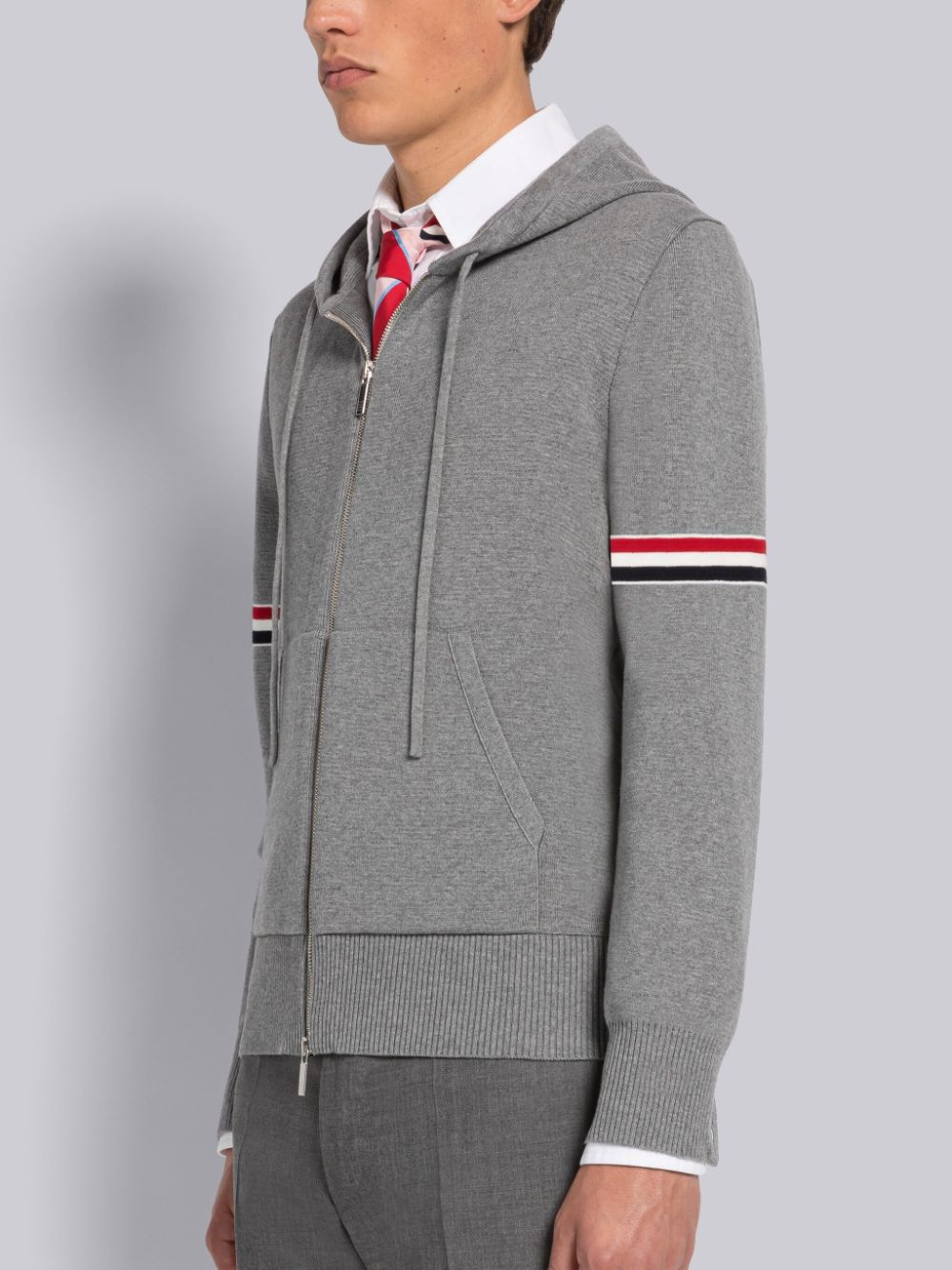 Thom Browne Cotton Milano Armband Hoodie Herren Grau | YMM37W48897