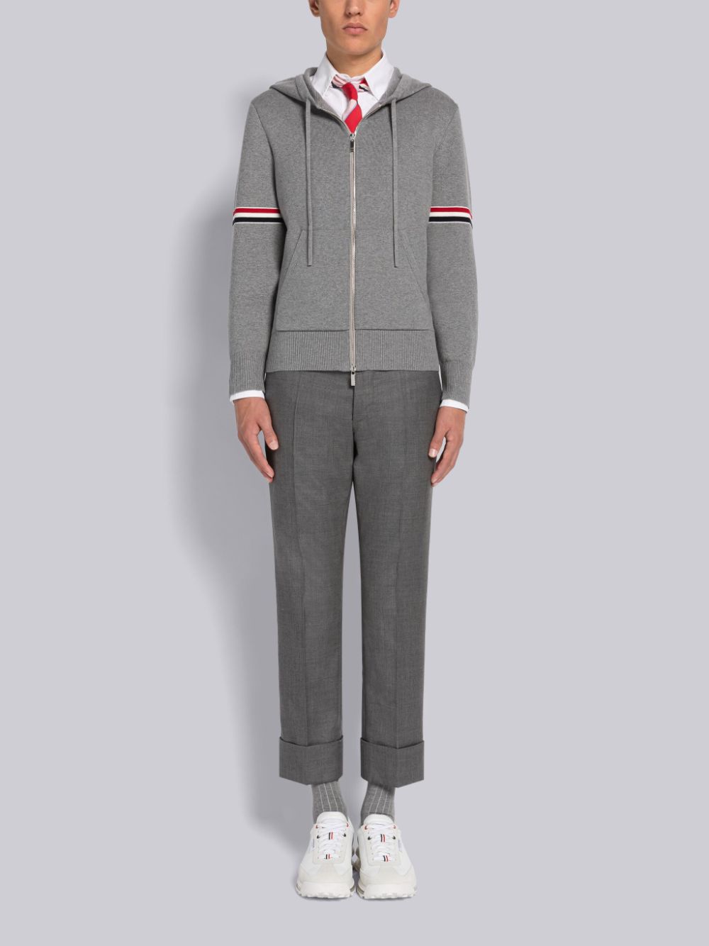Thom Browne Cotton Milano Armband Hoodie Herren Grau | YMM37W48897