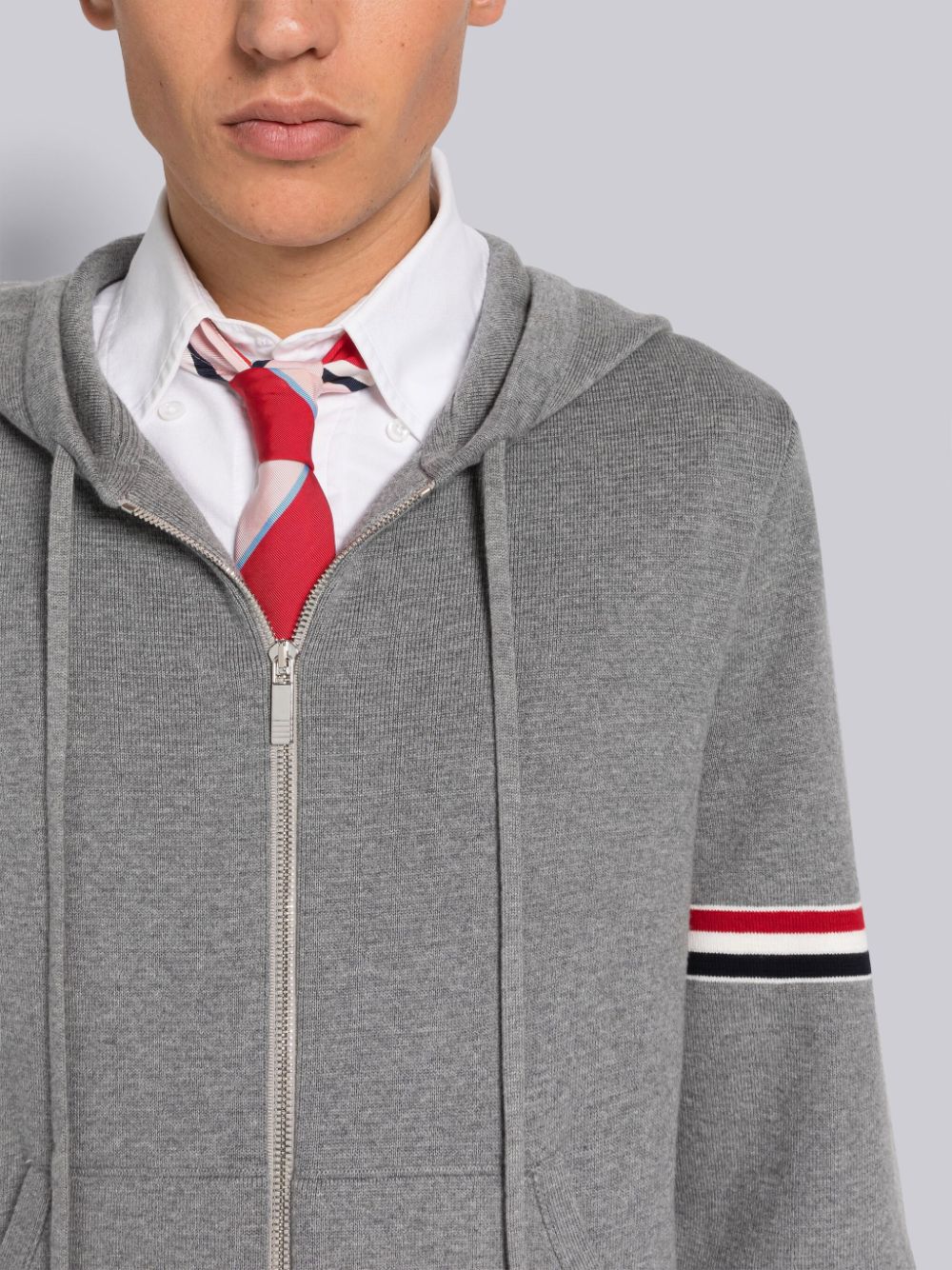 Thom Browne Cotton Milano Armband Hoodie Herren Grau | YMM37W48897
