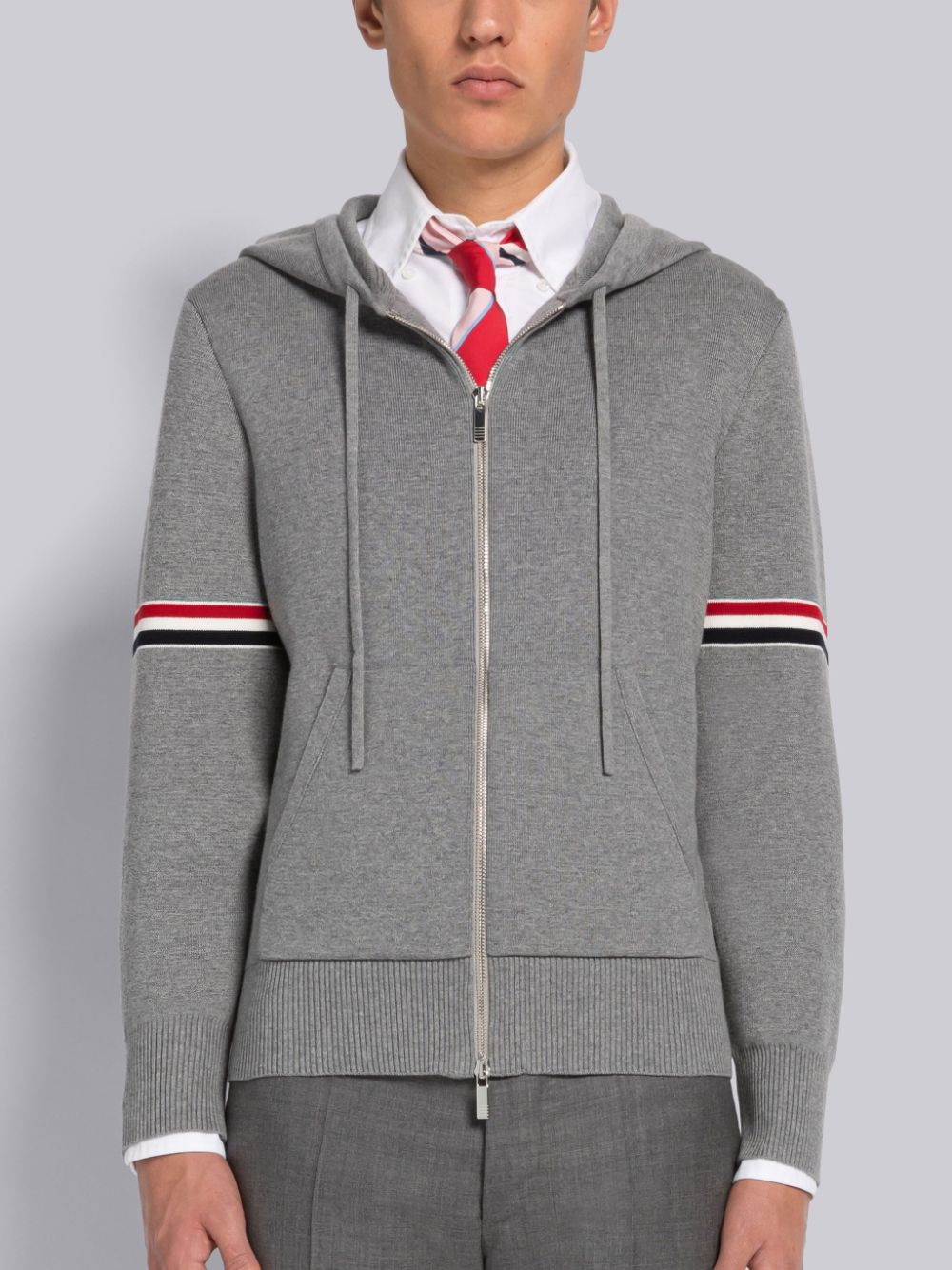 Thom Browne Cotton Milano Armband Hoodie Herren Grau | YMM37W48897