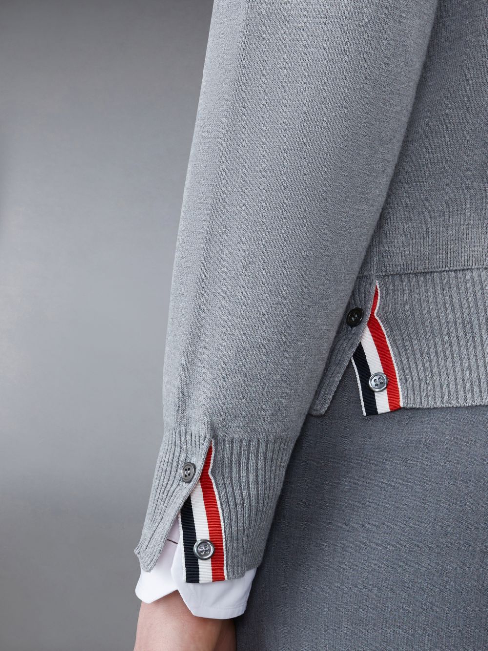 Thom Browne Cotton Milano Stripe Pullover Herren Grau | XNB69F08141