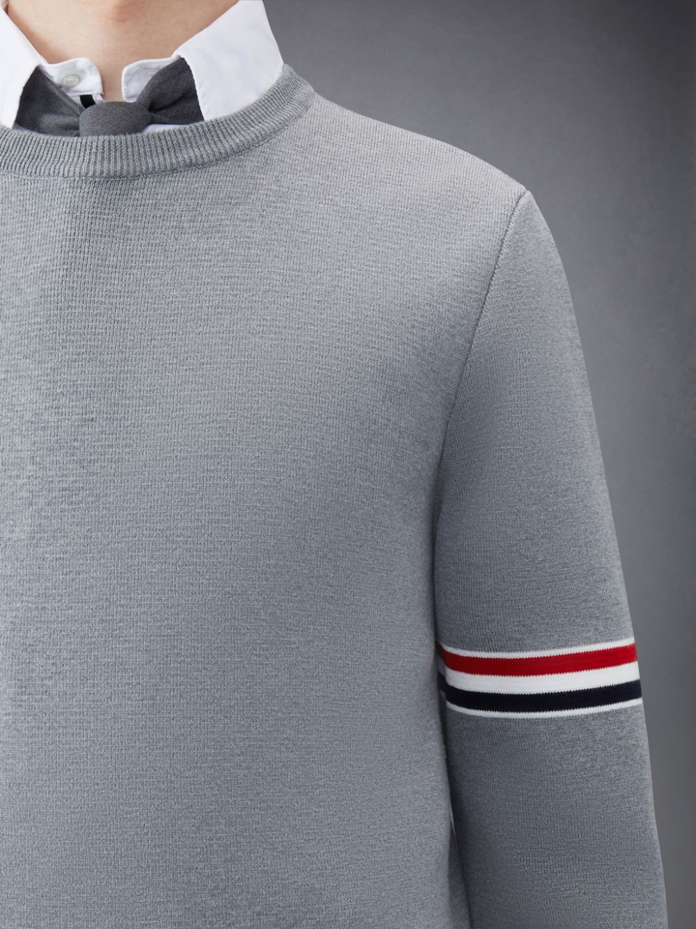 Thom Browne Cotton Milano Stripe Pullover Herren Grau | XNB69F08141