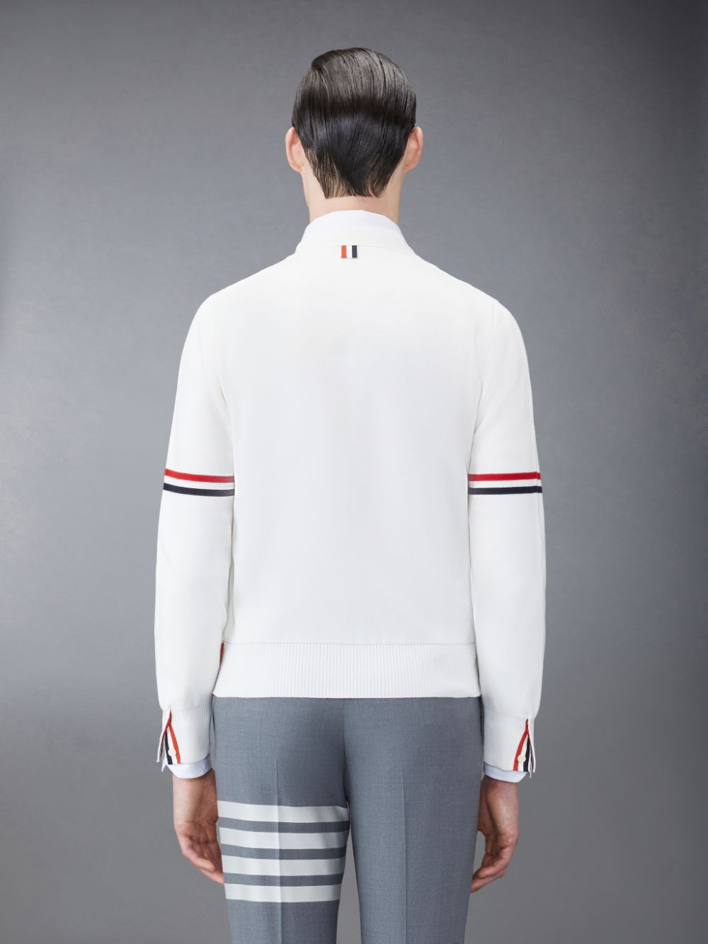 Thom Browne Cotton Milano V-Neck Strickjacke Herren Weiß | TZT60A14157