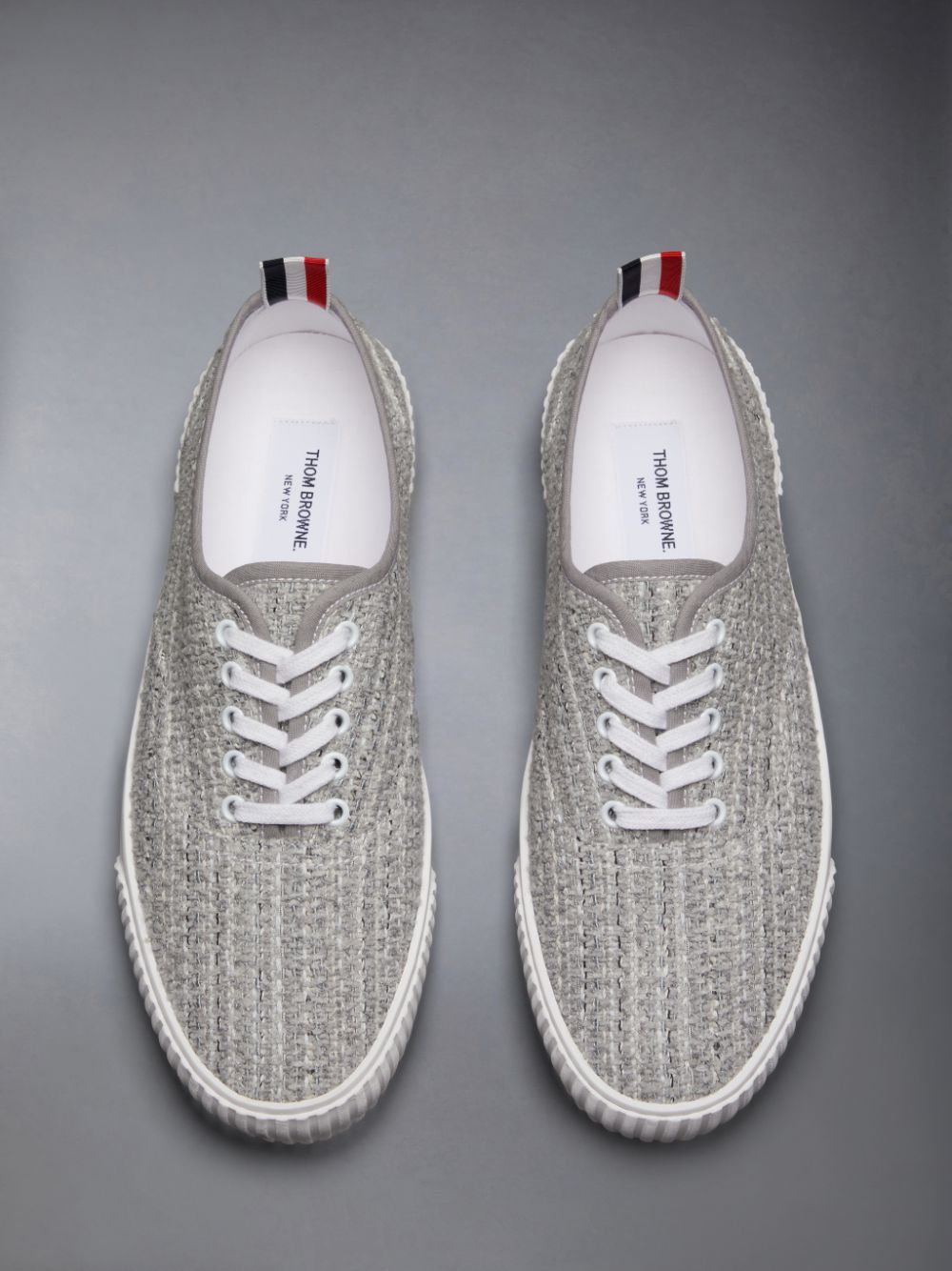 Thom Browne Cotton Tweed Heritage Sneakers Herren Grau | UCD96Y76930