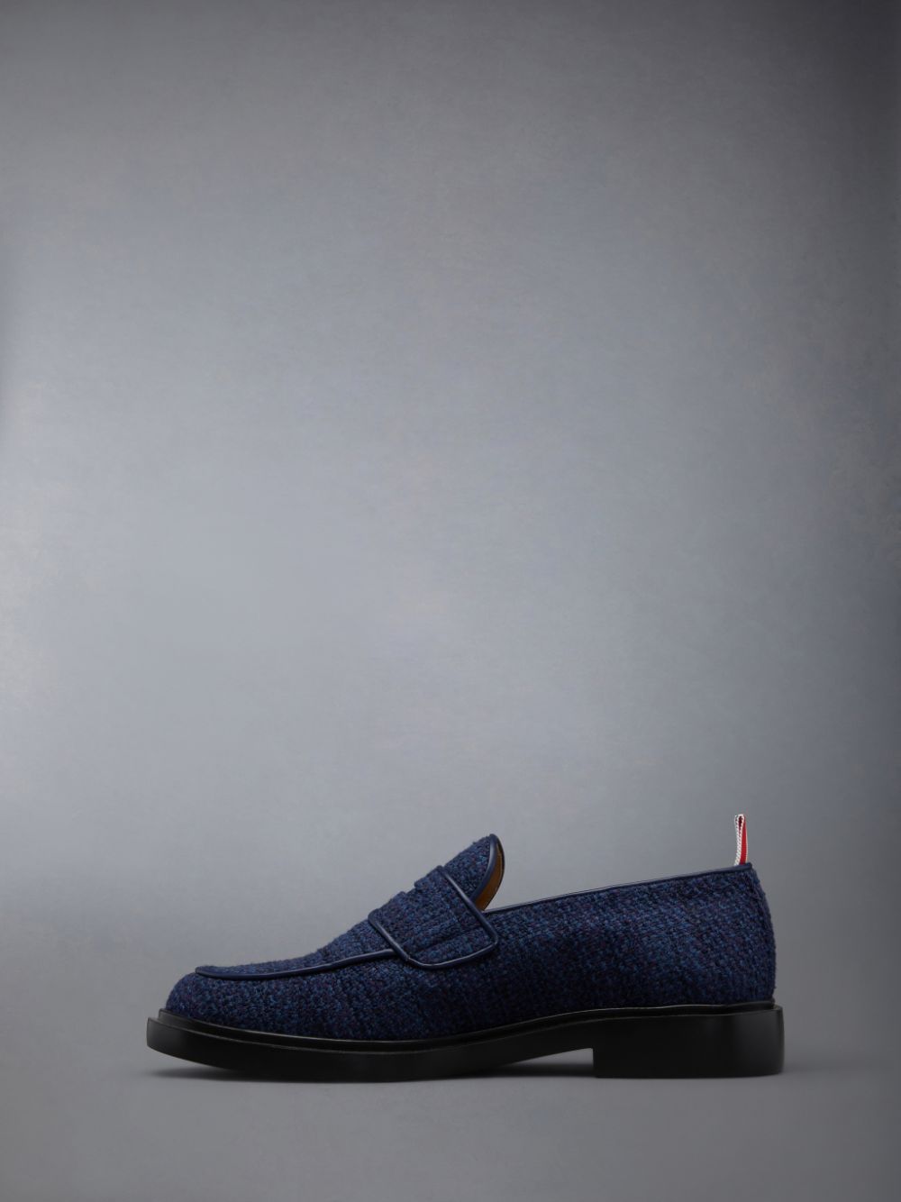 Thom Browne Cotton Tweed Rubber Sole Classic Penny Halbschuhe Herren Blau | GLG78G07405