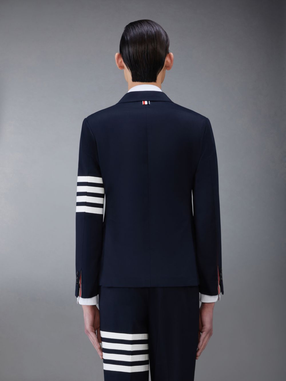 Thom Browne Cotton Twill 4-Bar Unconstructed Classic Sport Mäntel Herren Blau | WSA31A06644