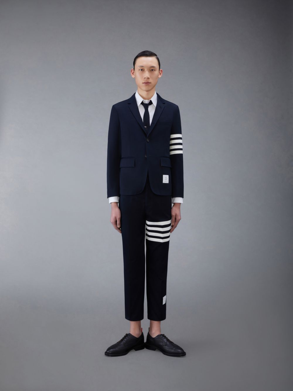 Thom Browne Cotton Twill 4-Bar Unconstructed Classic Sport Mäntel Herren Blau | WSA31A06644