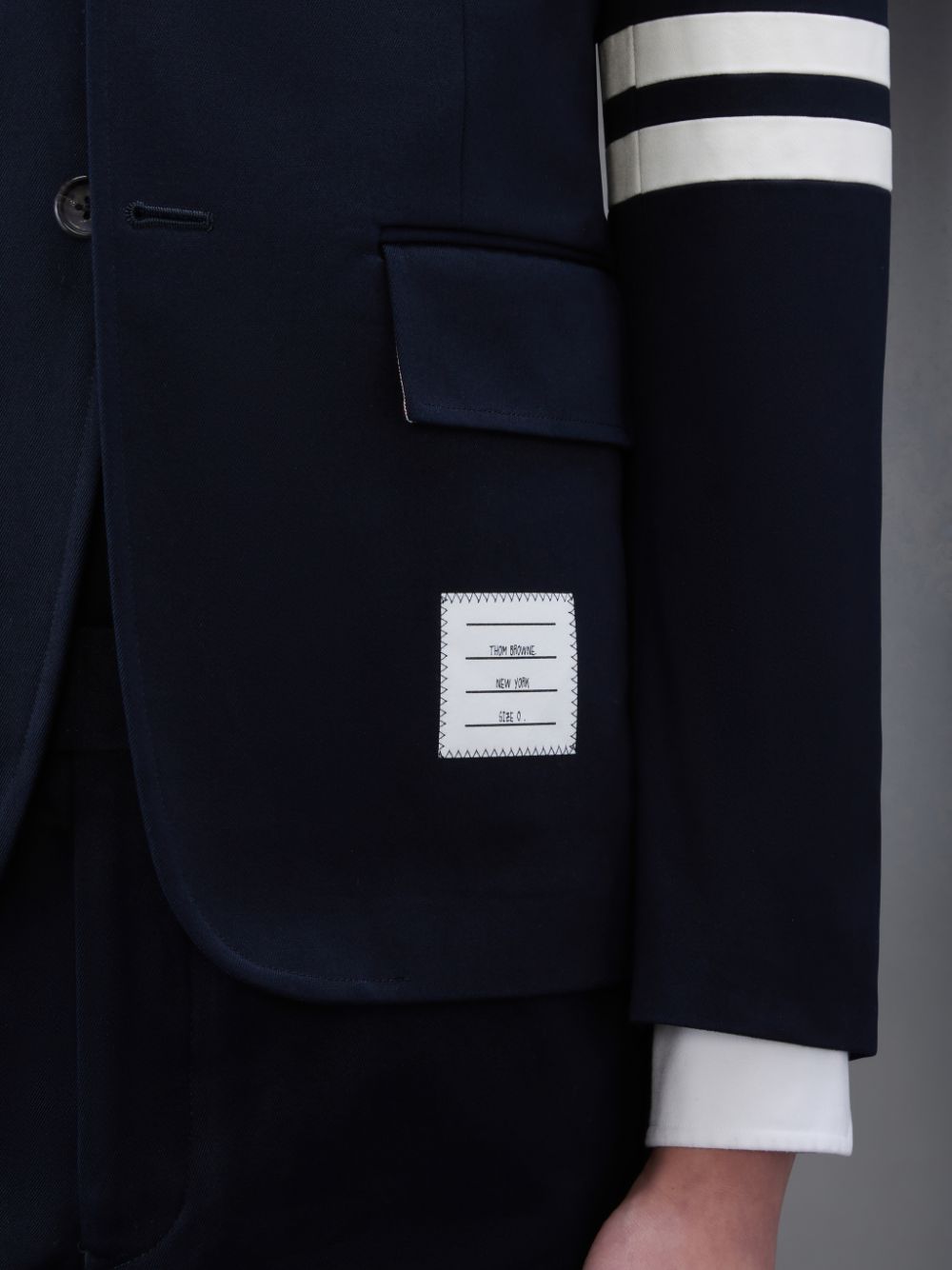 Thom Browne Cotton Twill 4-Bar Unconstructed Classic Sport Mäntel Herren Blau | WSA31A06644