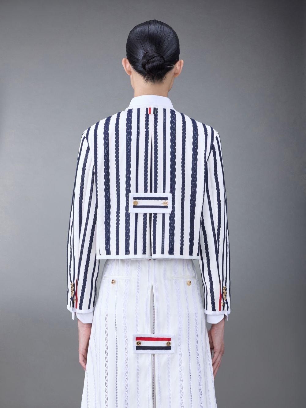 Thom Browne Cotton Twill Box Pleat Jacken Damen Beige | PNL16E44805