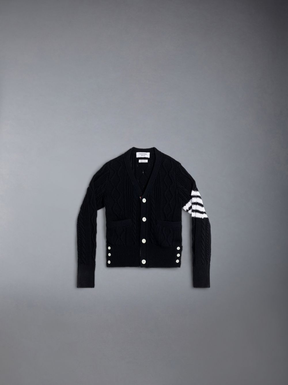 Thom Browne Cotton V-neck Strickjacke Jungen Blau | TQG69X12623