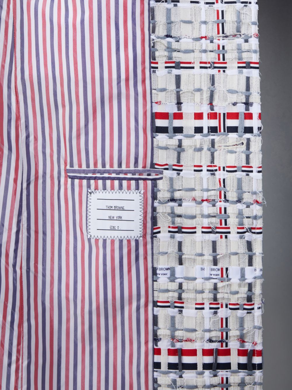 Thom Browne Deconstructed Tweed Relaxed Bal Collar Mäntel Herren Beige | OTG51C51483