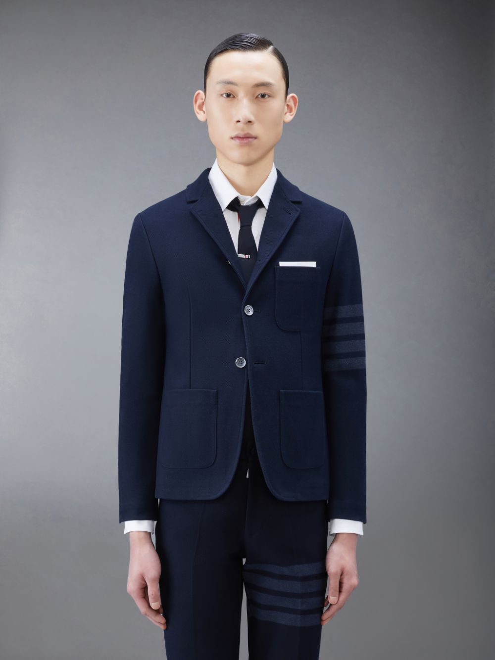 Thom Browne Double Face Tech Twill Sport Mäntel Herren Blau | YGS32H30992