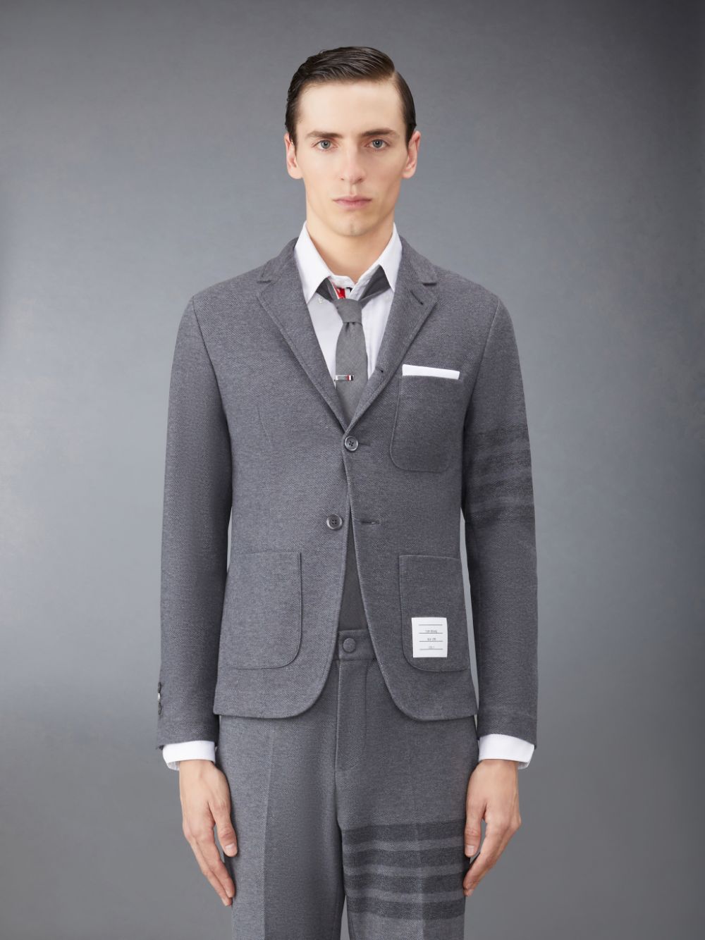Thom Browne Double Face Tech Twill Sport Mäntel Herren Grau | HRI62L42736