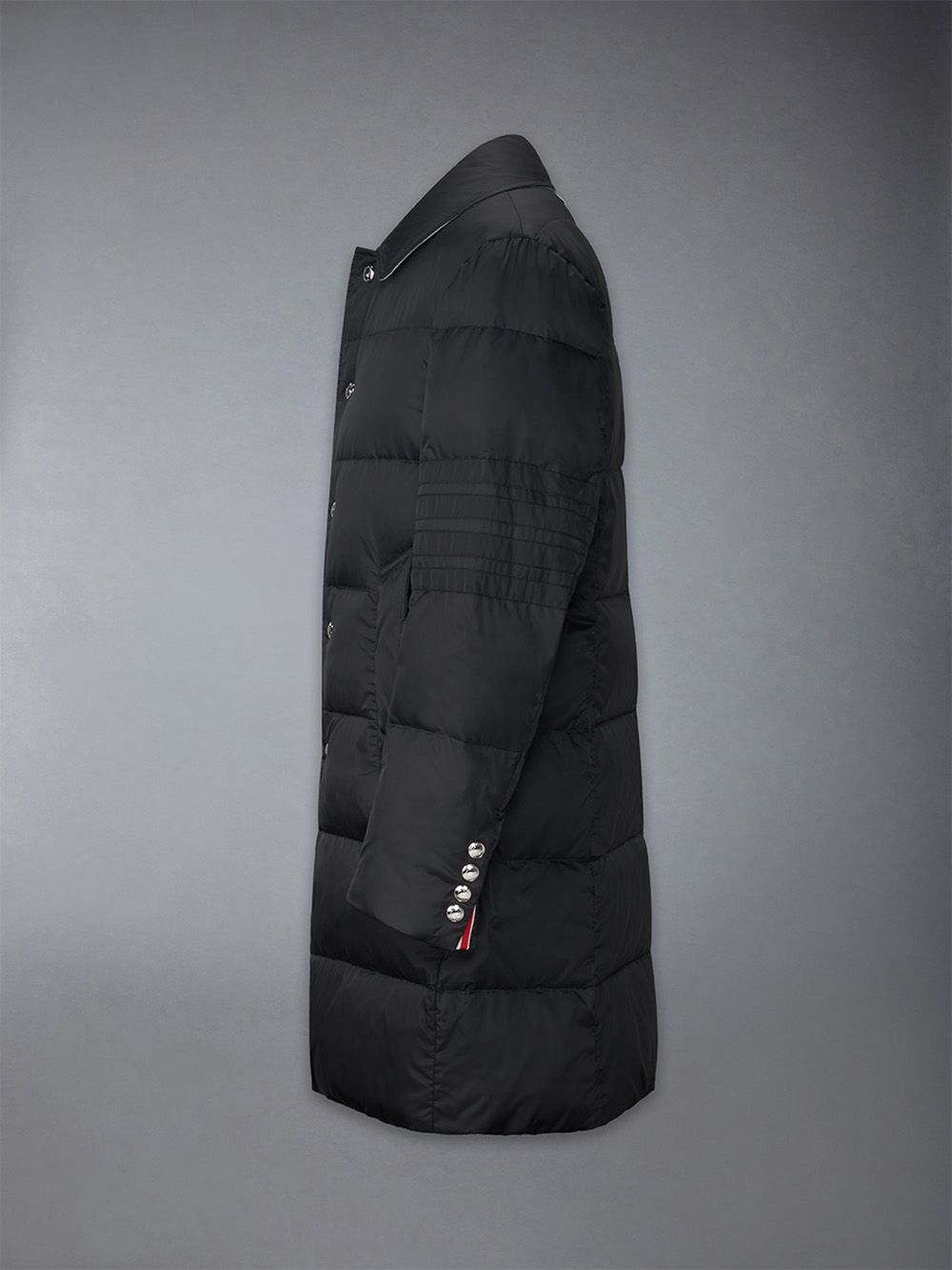 Thom Browne Downfilled 4-bar Classic Bal Collar Mäntel Herren Schwarz | NID32A12129