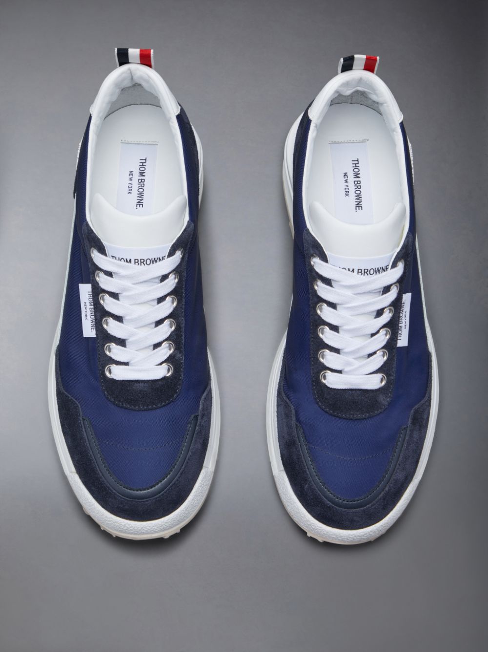 Thom Browne Eco Nylon Alumni Sneakers Herren Blau | SSY93L60436