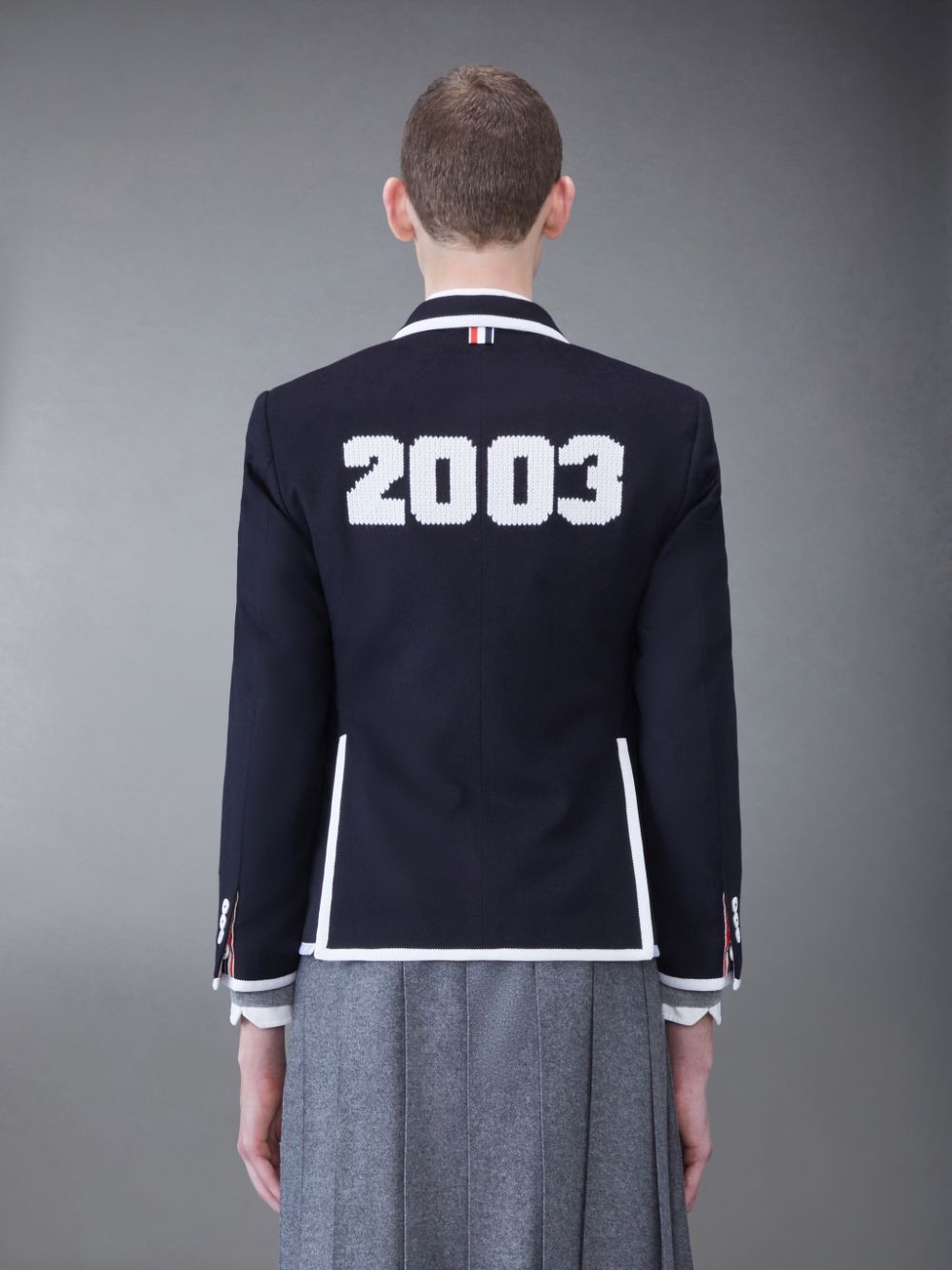 Thom Browne FUN-MIX CASHMERE 2003 CLASSIC SPORT Mäntel Herren Blau | RBV50N32472