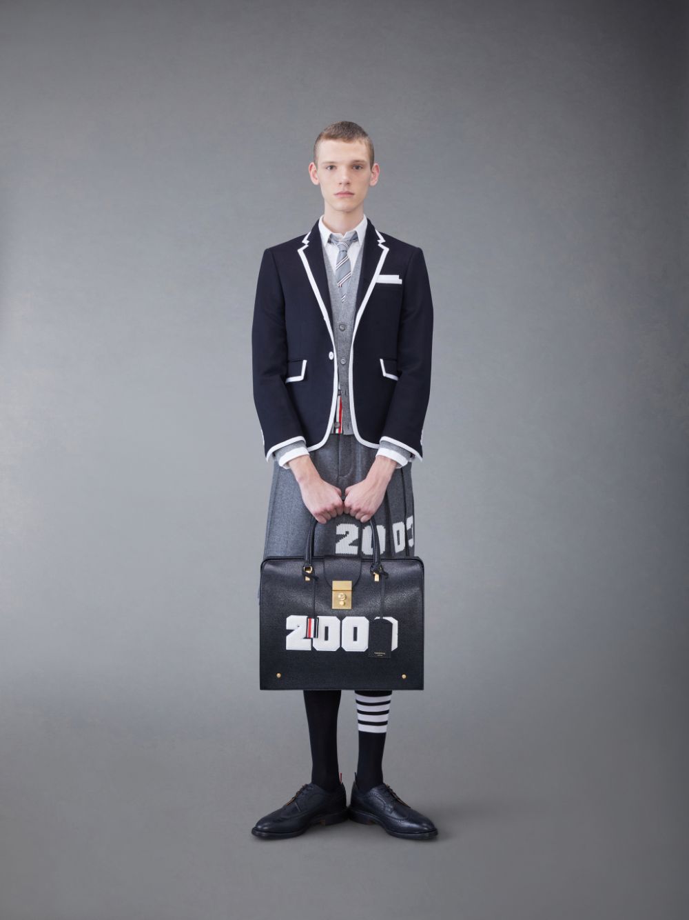 Thom Browne FUN-MIX CASHMERE 2003 CLASSIC SPORT Mäntel Herren Blau | RBV50N32472