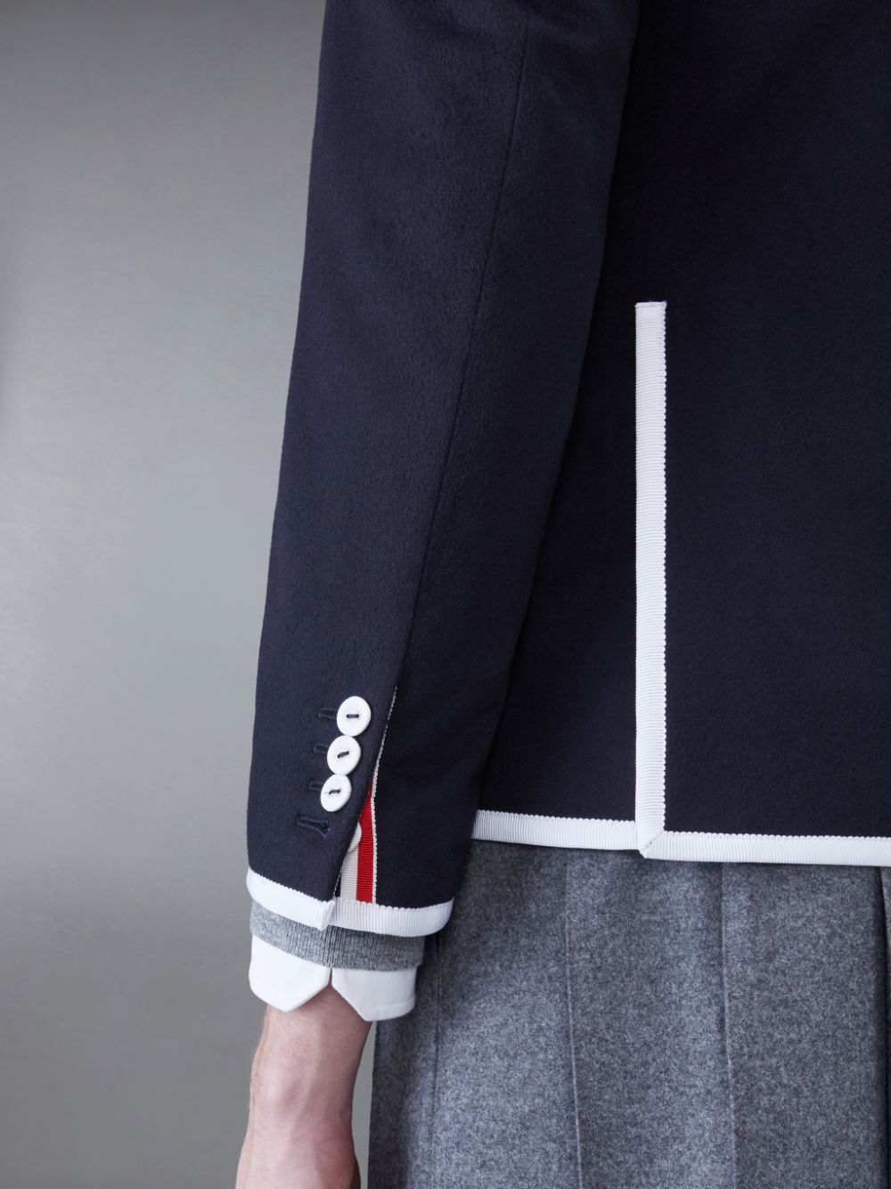 Thom Browne FUN-MIX CASHMERE 2003 CLASSIC SPORT Mäntel Herren Blau | RBV50N32472