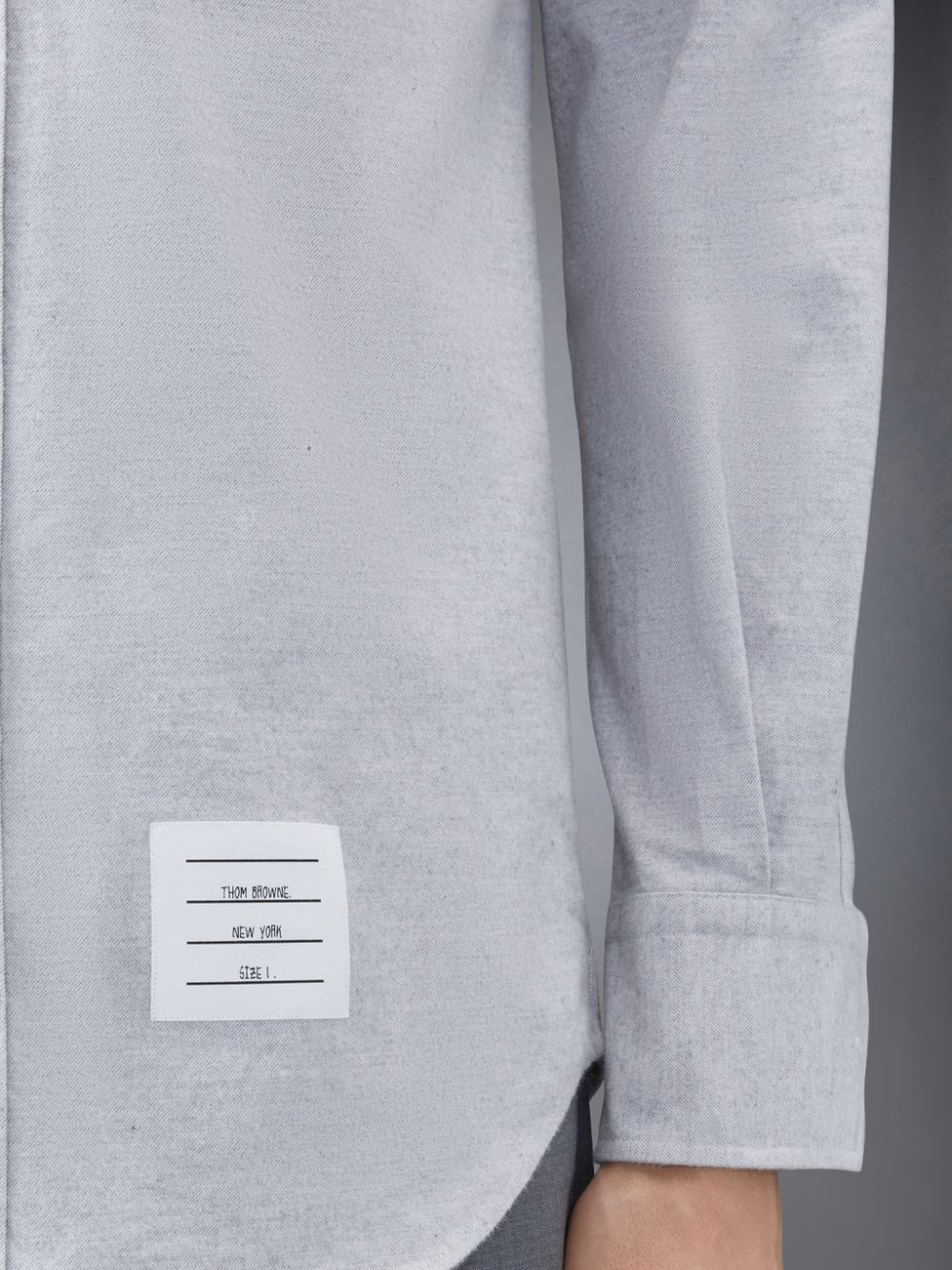 Thom Browne Flannel 4-Bar Hemd Herren Grau | GBM16H22986