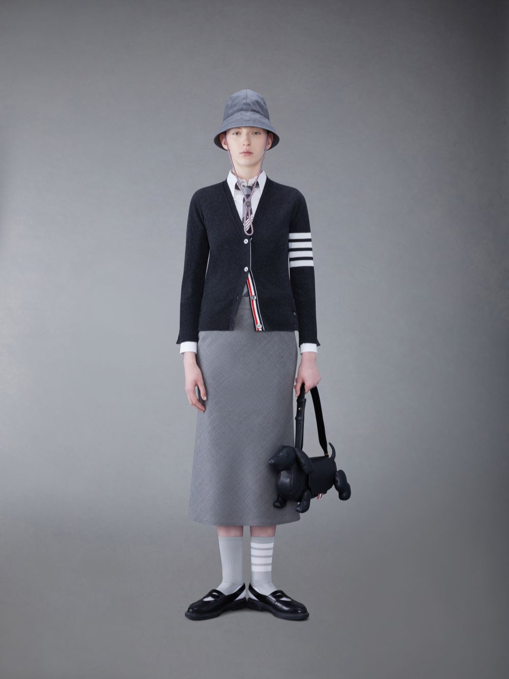 Thom Browne Fresco Maxi Low Rise Bias Röcke Damen Grau | LEM32H10419