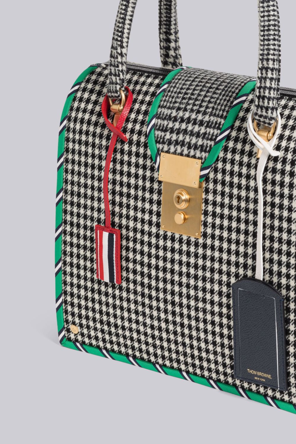 Thom Browne Fun-Mix Gun Club Check Hunting Tweed Mrs. Tragetaschen Damen Schwarz | YXL76J47700