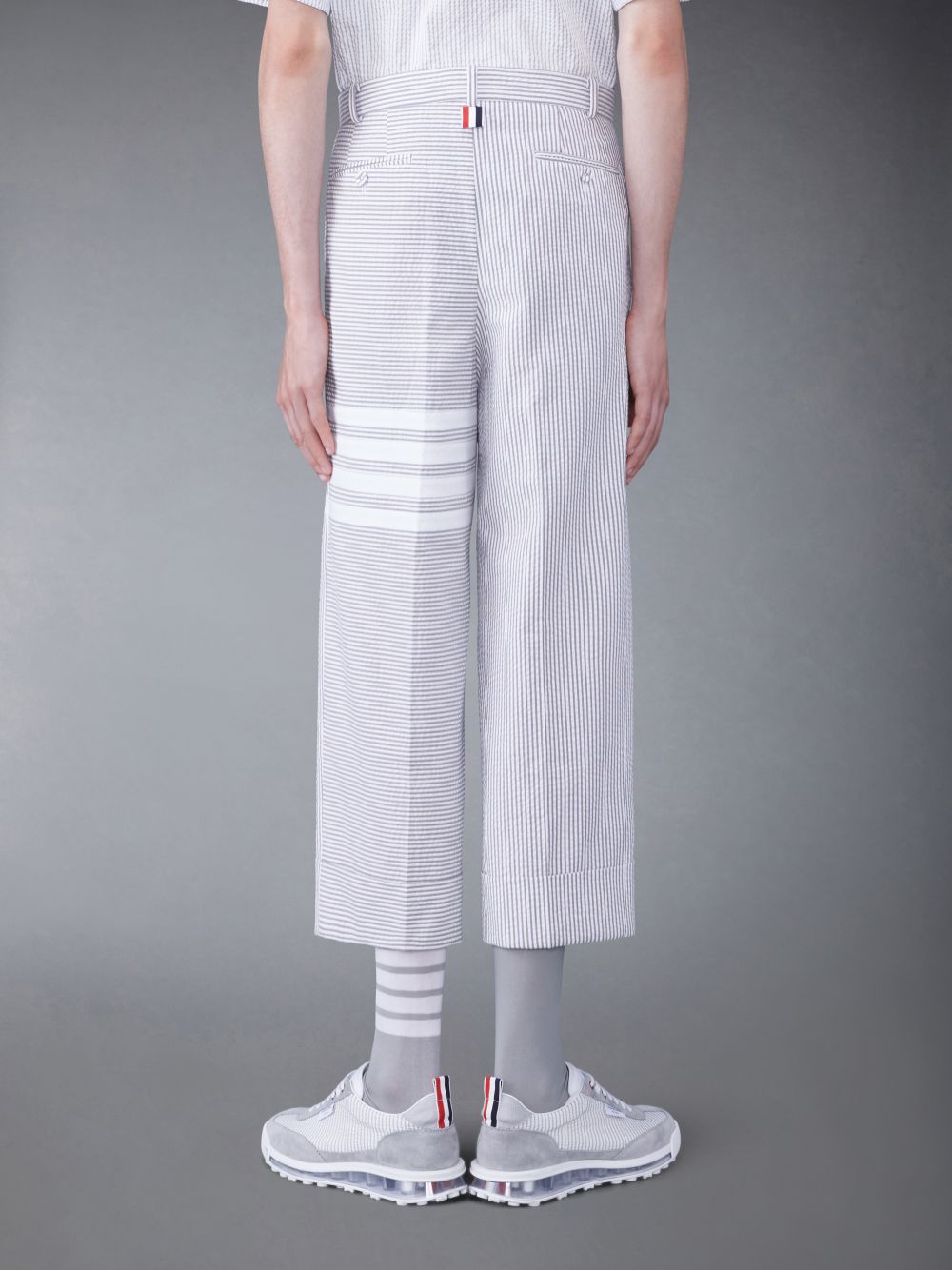 Thom Browne Funmix 4-Bar Seersucker Low Rise Hose Herren Grau | XKQ56T58970