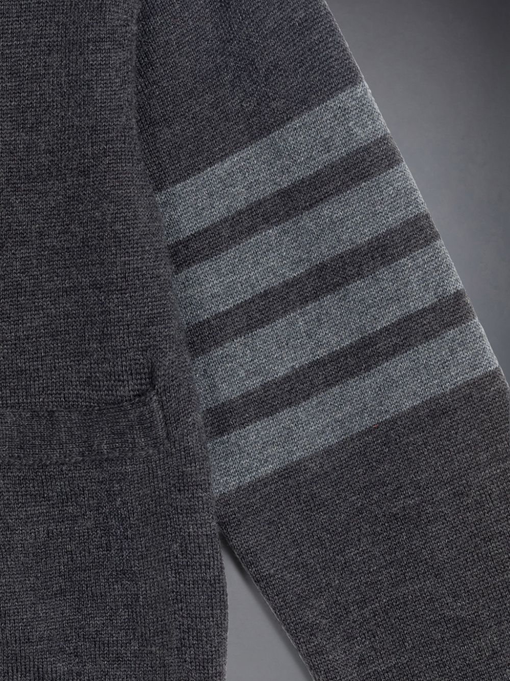 Thom Browne Funmix Wool 4-Bar V-neck Strickjacke Jungen Grau | AQT71R93420