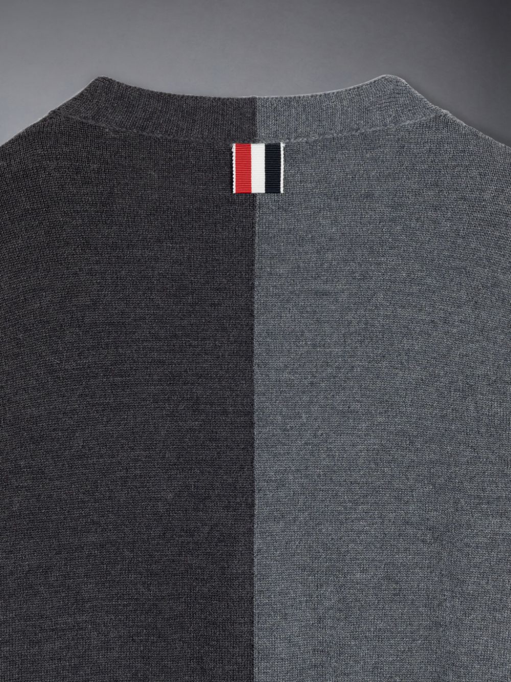 Thom Browne Funmix Wool 4-Bar V-neck Strickjacke Jungen Grau | AQT71R93420