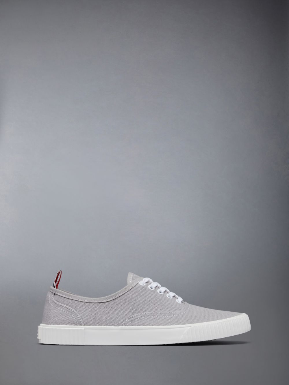 Thom Browne Grey Cotton Canvas Heritage Sneakers Herren Grau | TTI55F28726