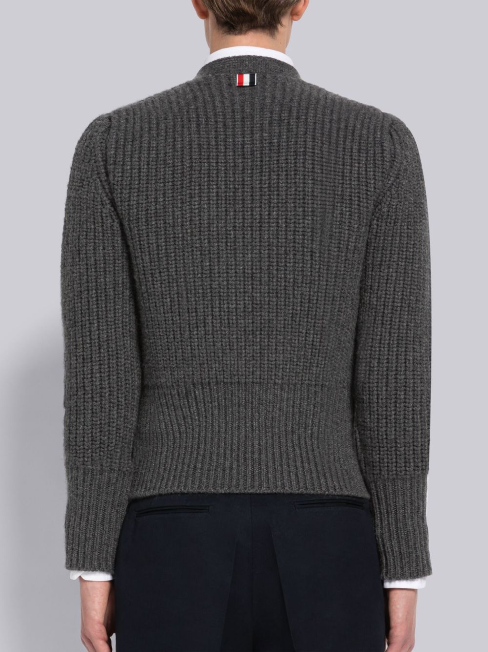 Thom Browne Half Stitch Cashmere Strickjacke Herren Grau | CUZ14G87633