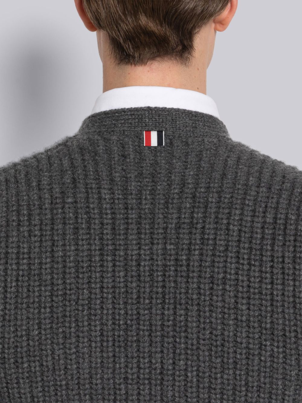 Thom Browne Half Stitch Cashmere Strickjacke Herren Grau | CUZ14G87633