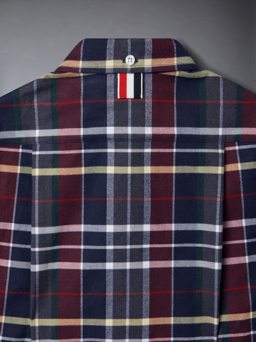 Thom Browne Hunting Tartan Cotton Flannel Armband Classic Hemd Mädchen Blau | SXA73C81576