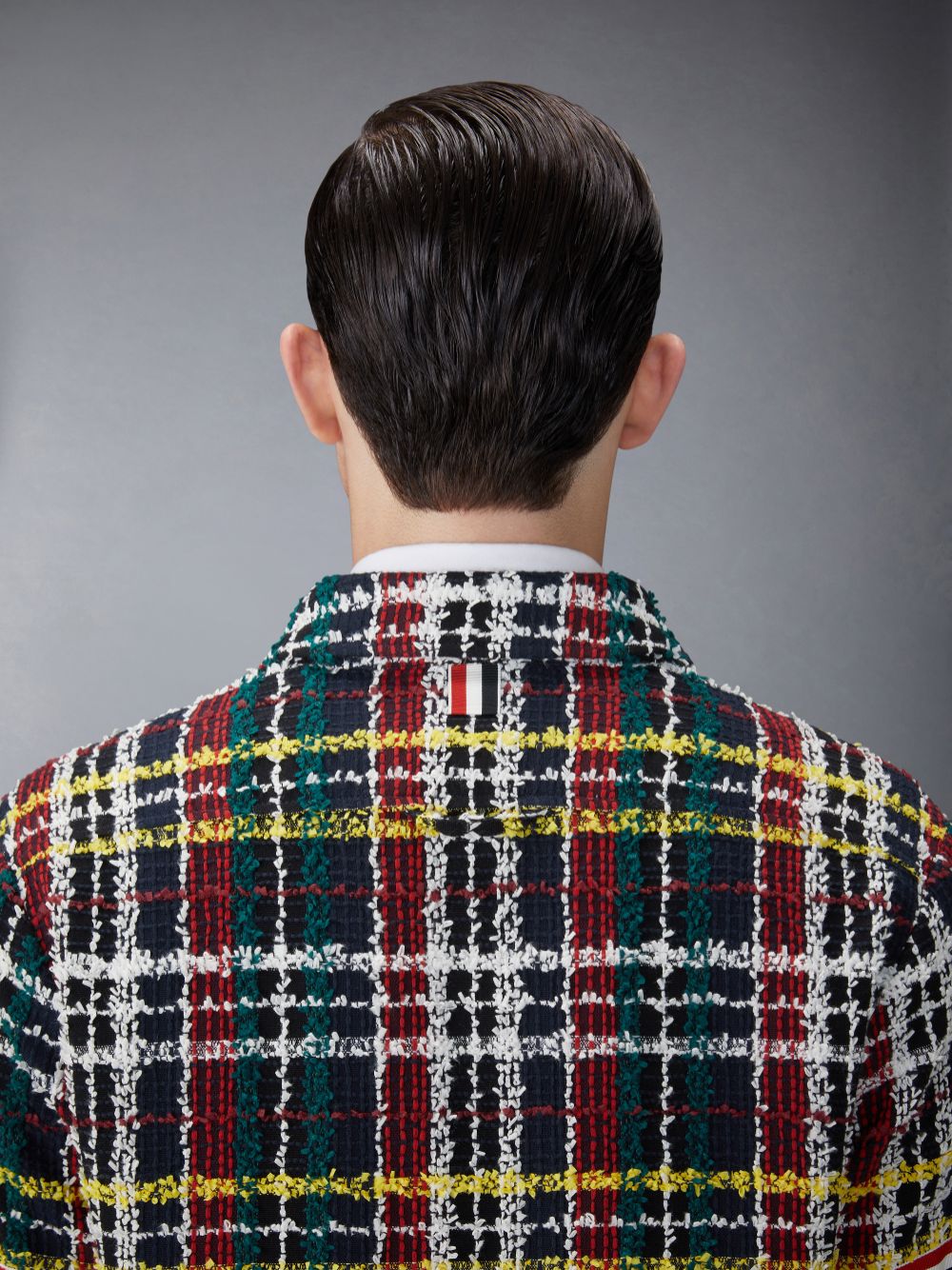 Thom Browne Hunting Tartan Eyelash Tweed Armband Shirt Jacken Herren Grün | FST26U54732