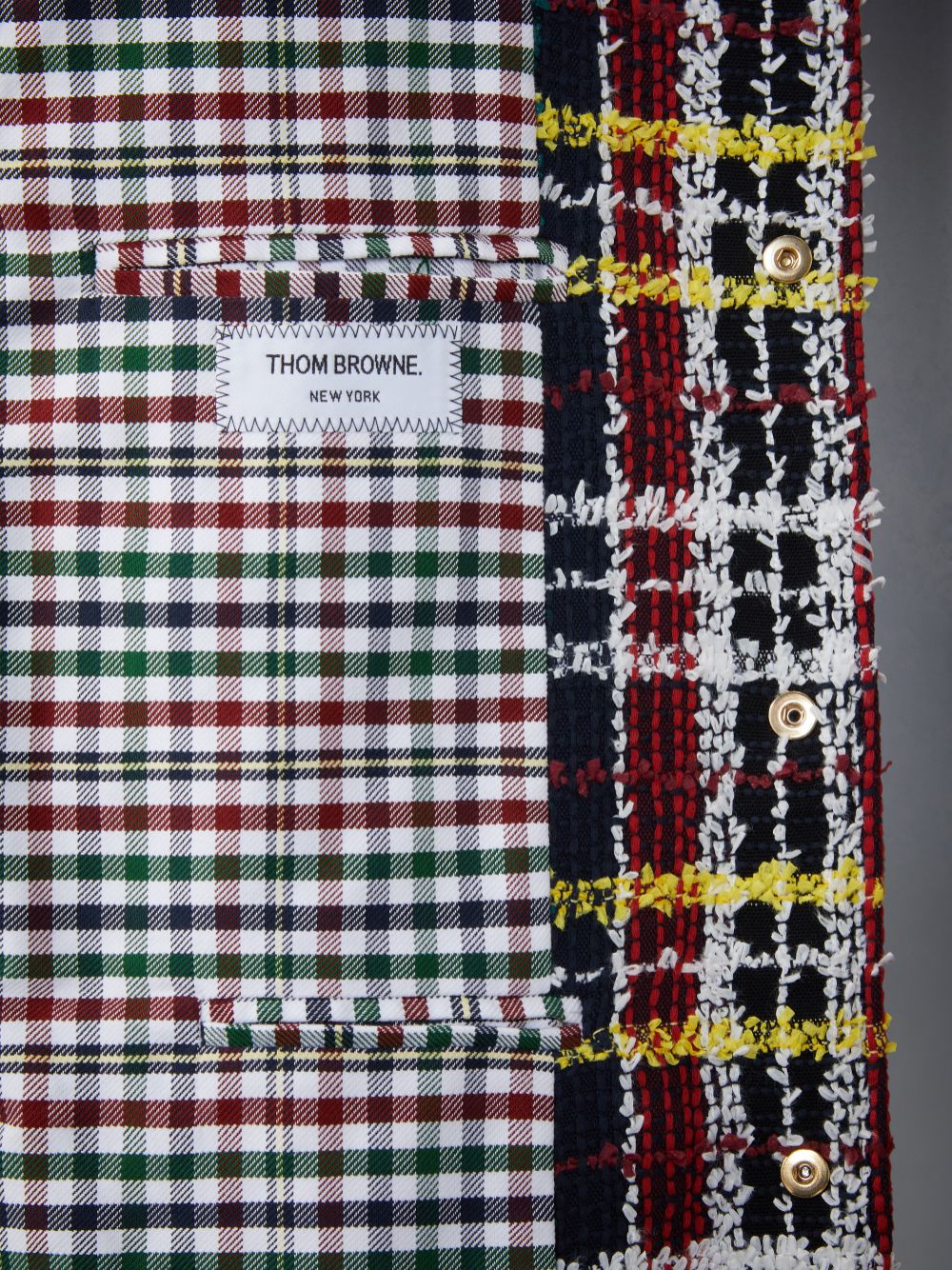 Thom Browne Hunting Tartan Eyelash Tweed Armband Shirt Jacken Herren Grün | FST26U54732