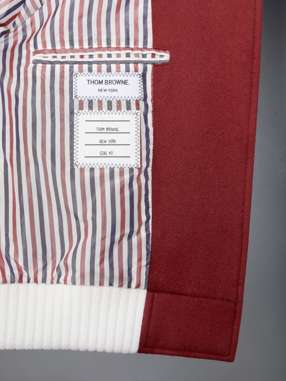 Thom Browne Jacket Weight Cashmere 4-Bar Cropped Varsity Jacken Damen Rot | PEP34U95910