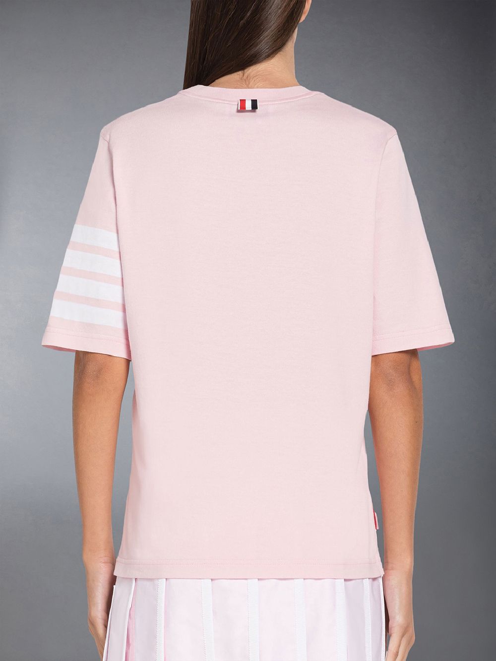 Thom Browne Jersey 4-Bar Short Sleeve T-shirts Damen Rosa | LZE99R95091