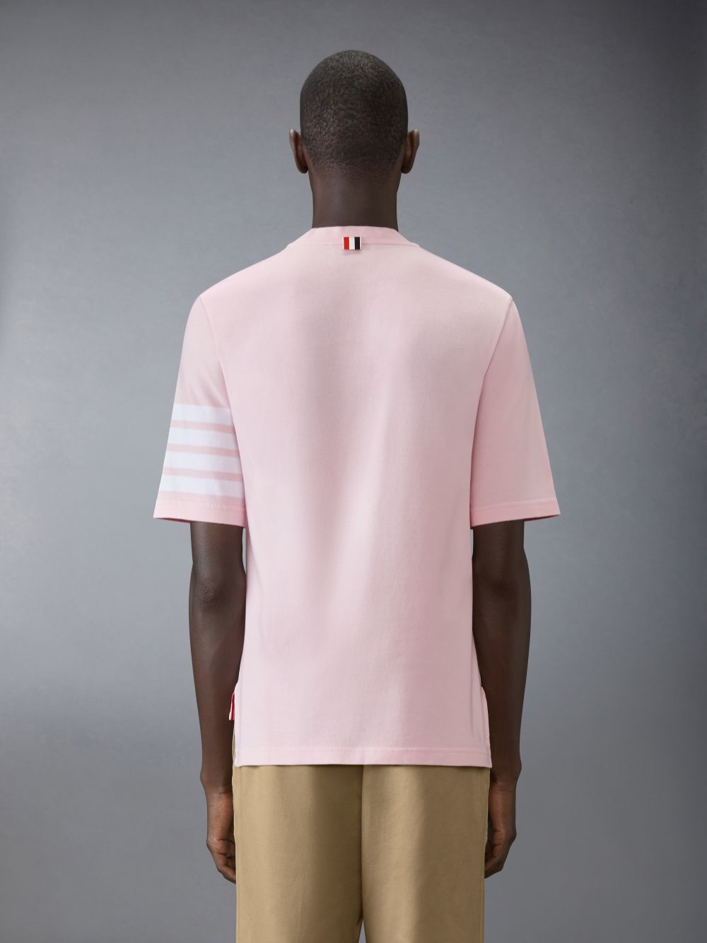 Thom Browne Jersey 4-Bar Short Sleeve T-shirts Herren Rosa | CHS53O52965