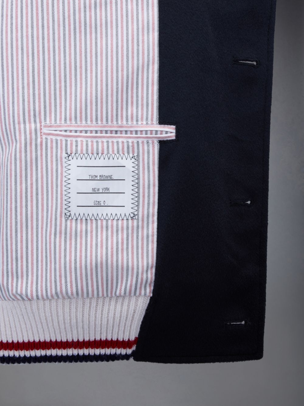 Thom Browne KNIT RIB 2003 4-BAR BLOUSON Jacken Herren Blau | YWT80D80406