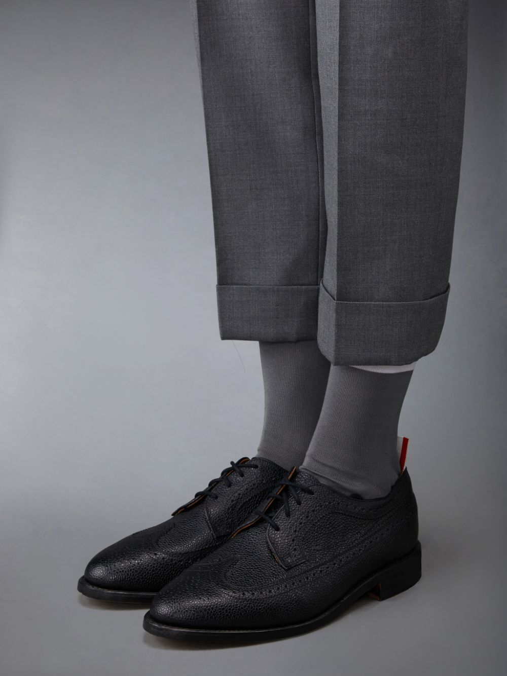 Thom Browne Leather Sole Longwing Brogue Schuhe Damen Schwarz | EVX75Z36532