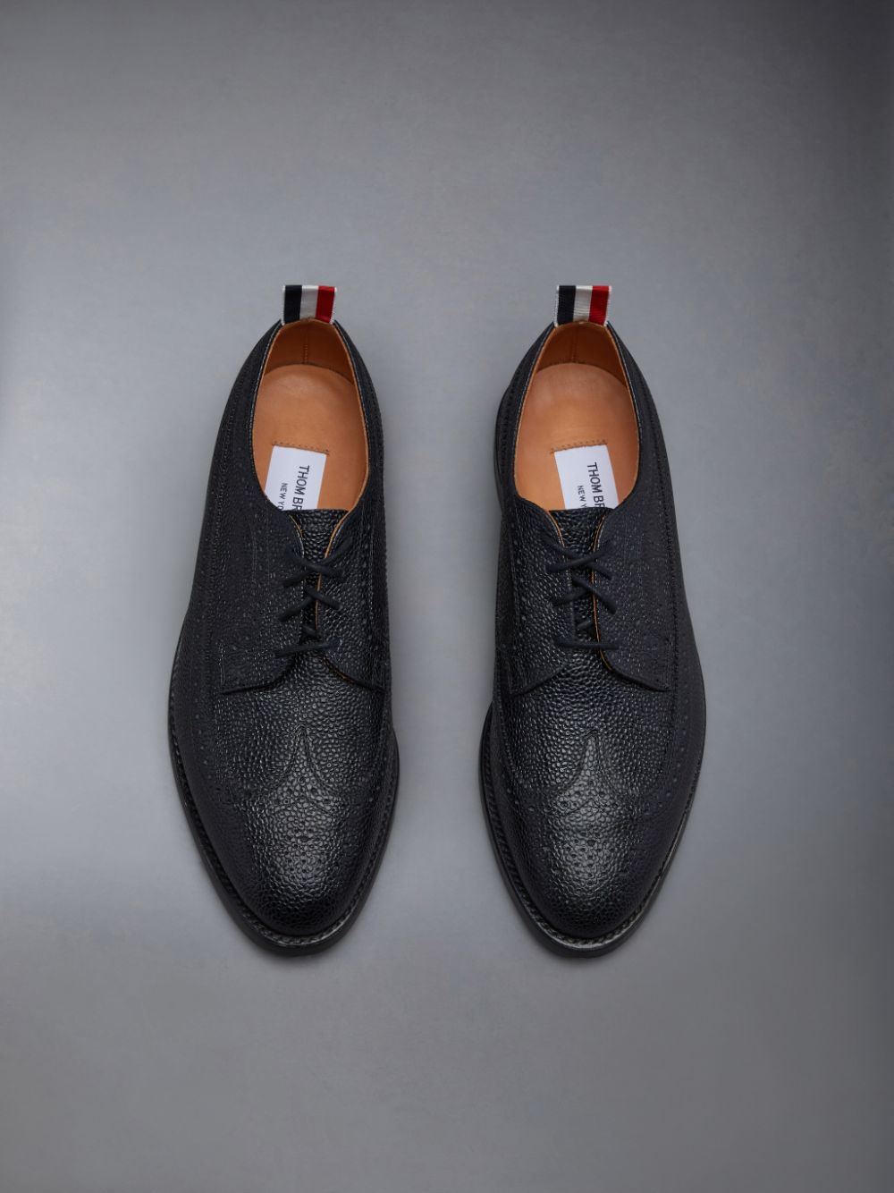 Thom Browne Leather Sole Longwing Brogue Schuhe Damen Schwarz | EVX75Z36532