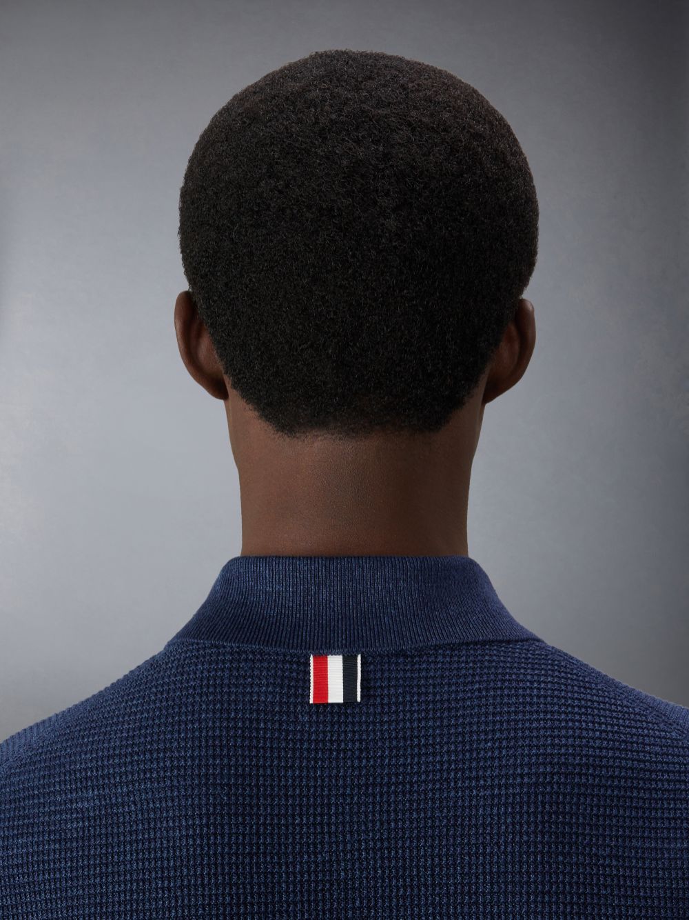 Thom Browne Linen Cotton 4-Bar Relaxed Fit Poloshirt Herren Blau | YGQ85R93110