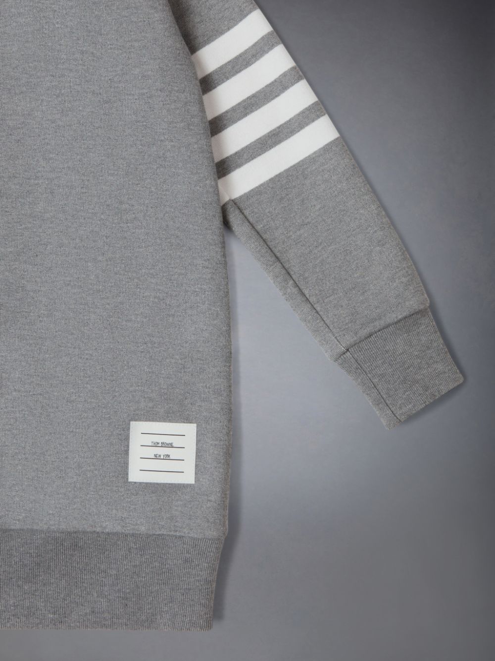 Thom Browne Medium Classic Cotton Loopback Jersey Engineered 4-Bar Sweat Kleid Mädchen Grau | GJM28I90606