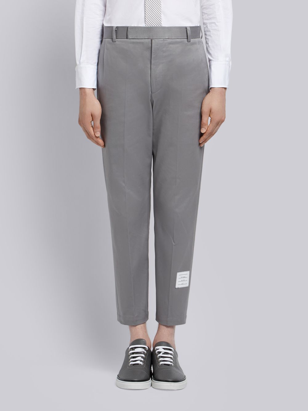 Thom Browne Medium Cotton Twill Unconstructed Chino Hose Herren Grau | TFB34D65052