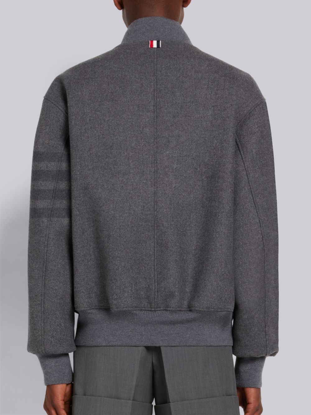 Thom Browne Medium Double Face Melton 4-Bar Oversized Blouson Jacken Herren Grau | STY38P71621