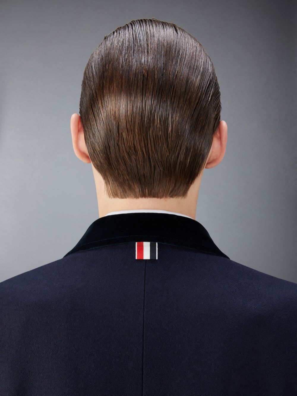 Thom Browne Melton Wool 4-Bar Chesterfield Mäntel Herren Blau | LEB57Y71790